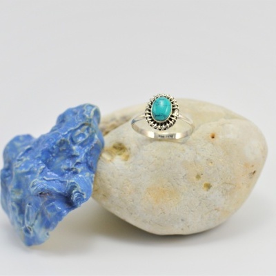 Anel em Prata com Turquesa