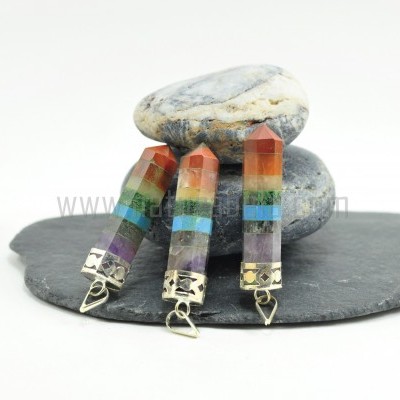 Pendente dos 7 Chakras Facetado Pendente dos 7 Chakras Facetado
