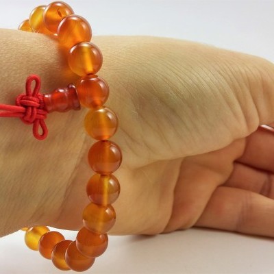 Pulseira Mala Tibetano de Ágata Carneola