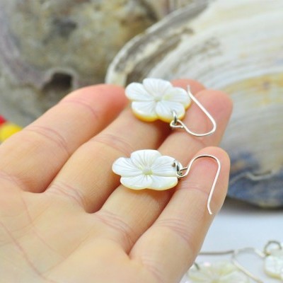 Brincos Madrepérola Prata