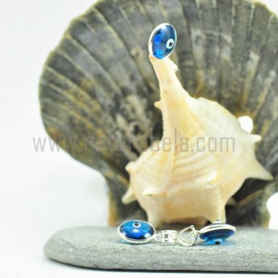 Pendente em prata Olho Turco redondo pequeno