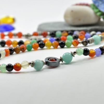 Pulseira Colar Rã do Dinheiro Multicor Pulseira Colar Rã do Dinheiro Multicor