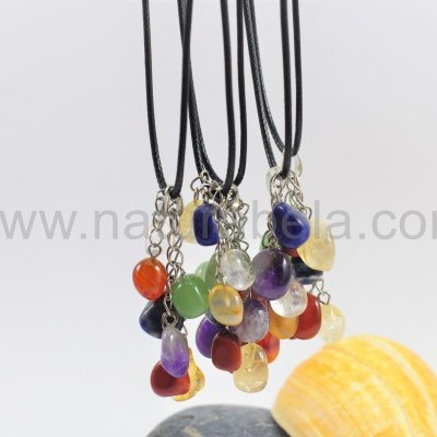 Colar/fio com pedras dos 7 Chacras