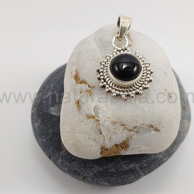 Pendente sol em Prata com ÓNIX