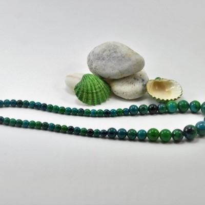 Colar clássico de bolas de Crisocola