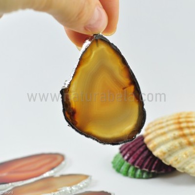 Pendente Chapa de Ágata em Prata 06 Pendente Chapa de Ágata em Prata 06