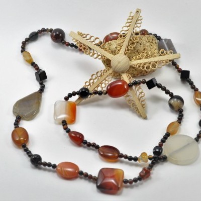 Colar comprido de Ágata