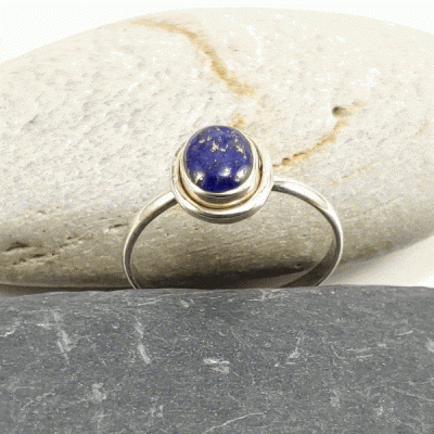 Anel em Prata com Lapislazúli