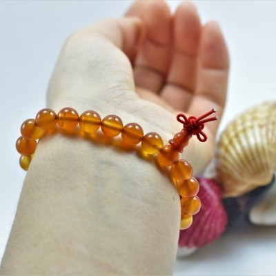 Pulseira Mala Tibetano de Ágata Carneola