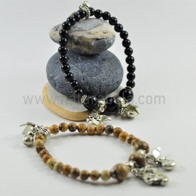 Pulseiras Onix e Jaspe Paisagem Pulseiras Onix e Jaspe Paisagem