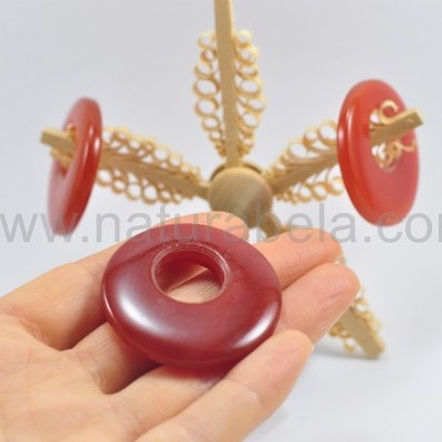 Pendentes Formato "donut" de Ágata e Cornalina Pendentes Formato "donut" de Ágata e Cornalina