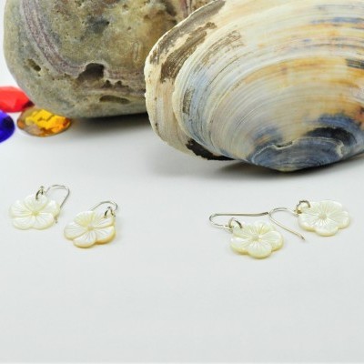 Brincos Madrepérola Prata