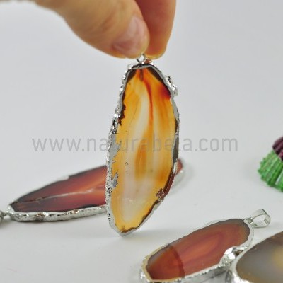 Pendente Chapa de Ágata em Prata 05