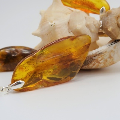 Pendente Âmbar Prata 925