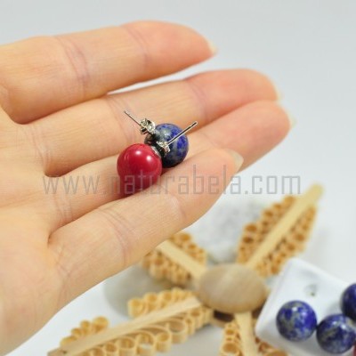 Brincos Bola 10mm com fecho em PRATA