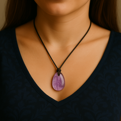 Pendente Pedra Ametista (signo Peixes)
