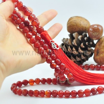 JapaMala de Cornalina facetadas