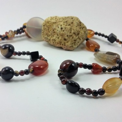 Colar comprido de Ágata