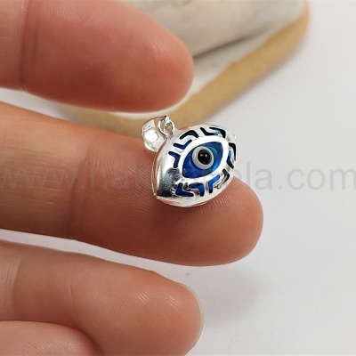 Pendente em prata Olho Turco grande