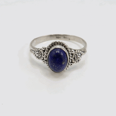 Anel em Prata com Lapislazúli