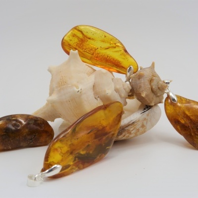 Pendente Âmbar Prata 925