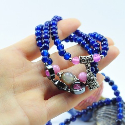 Pulseira Colar Sapo da Sorte Azul escuro Pulseira Colar Sapo da Sorte Azul escuro