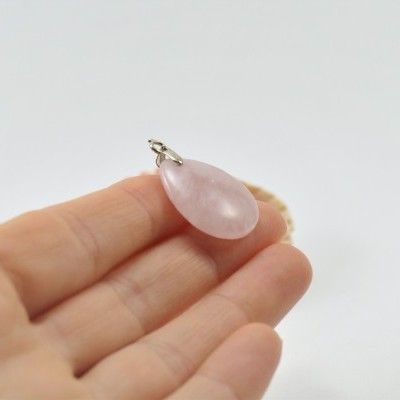 Pendente Quartzo rosa "lágrima"