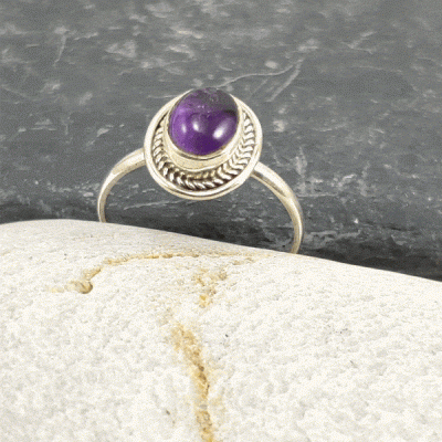 Anel em Prata com Ametista