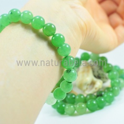 Pulseira de bolas de Jade Verde