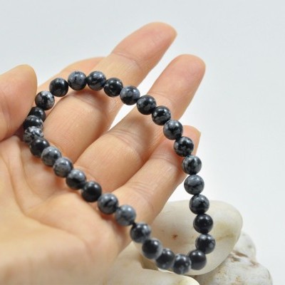 Pulseira de bolas Obsidiana Nevada