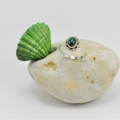 Anel em Prata com Malaquite