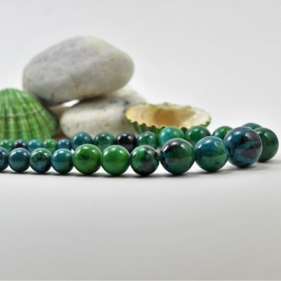 Colar clássico de bolas de Crisocola