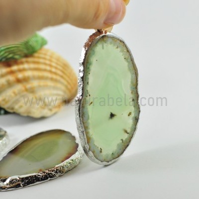 Pendente Chapa de Ágata em Prata 04