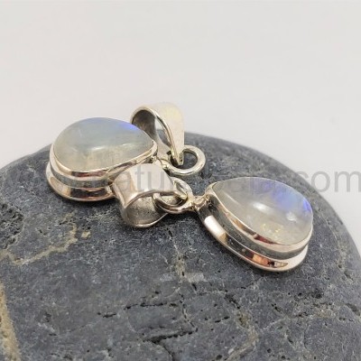 Pendente em Prata com Pedra Lua "gota"