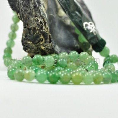 Japamala de Aventurina Verde 8mm com símbolo OM