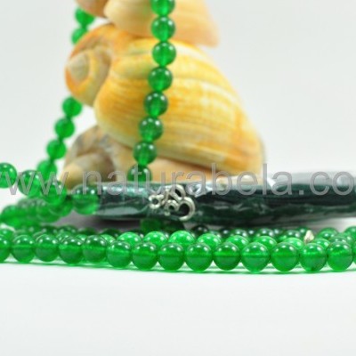 Japamala de Jade Verde 8 mm com símbolo OM