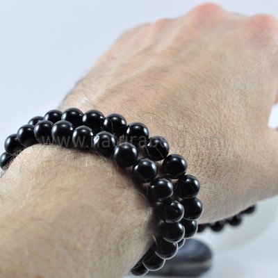 Pulseira Bolas de Turmalina Negra EXTRA