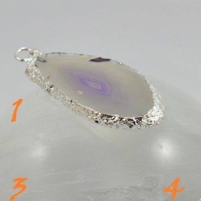 Pendente chapa de Ágata