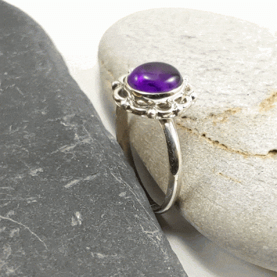 Anel em Prata com Ametista