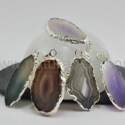 Pendente chapa de Ágata