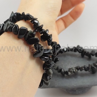Pulseira Chip Ágata negra