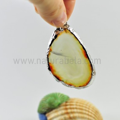 Pendente Chapa de Ágata em Prata 04