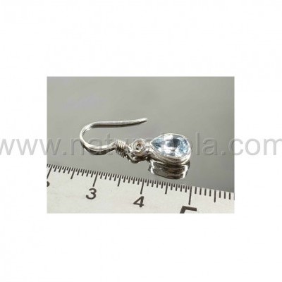 Brincos em prata de Topázio facetado