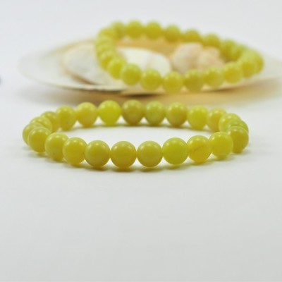 Pulseira de Bolas Ágata Limão