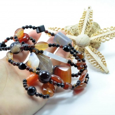 Colar comprido de Ágata