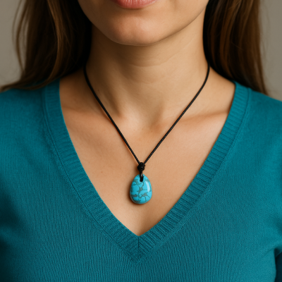 Pendente Pedra de Turquenite – Signo Aquário