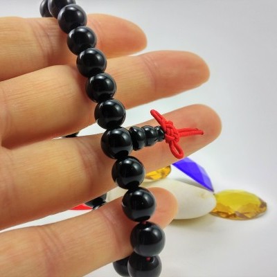 Pulseira Mala Tibetano de Ágata Negra Pulseira Mala Tibetano de Ágata Negra
