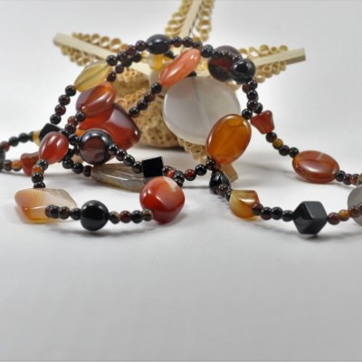 Colar comprido de Ágata