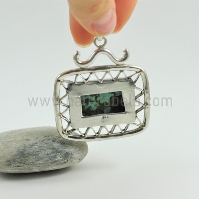 Pendente em Prata com Turquesa