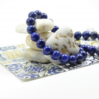 Pulseira de bolas Lapis-Lazuli
